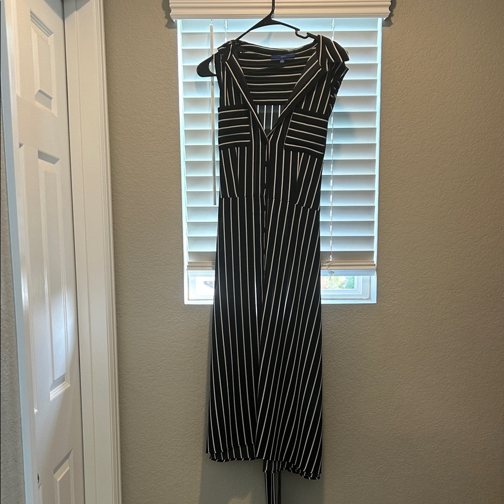 Apt. 9 Black and White Striped Maxi Dress